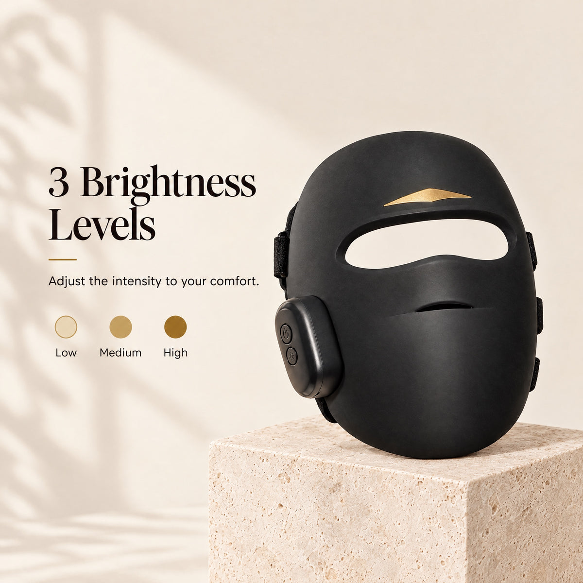 Aura Pro LED mask: 3 adjustable brightness levels