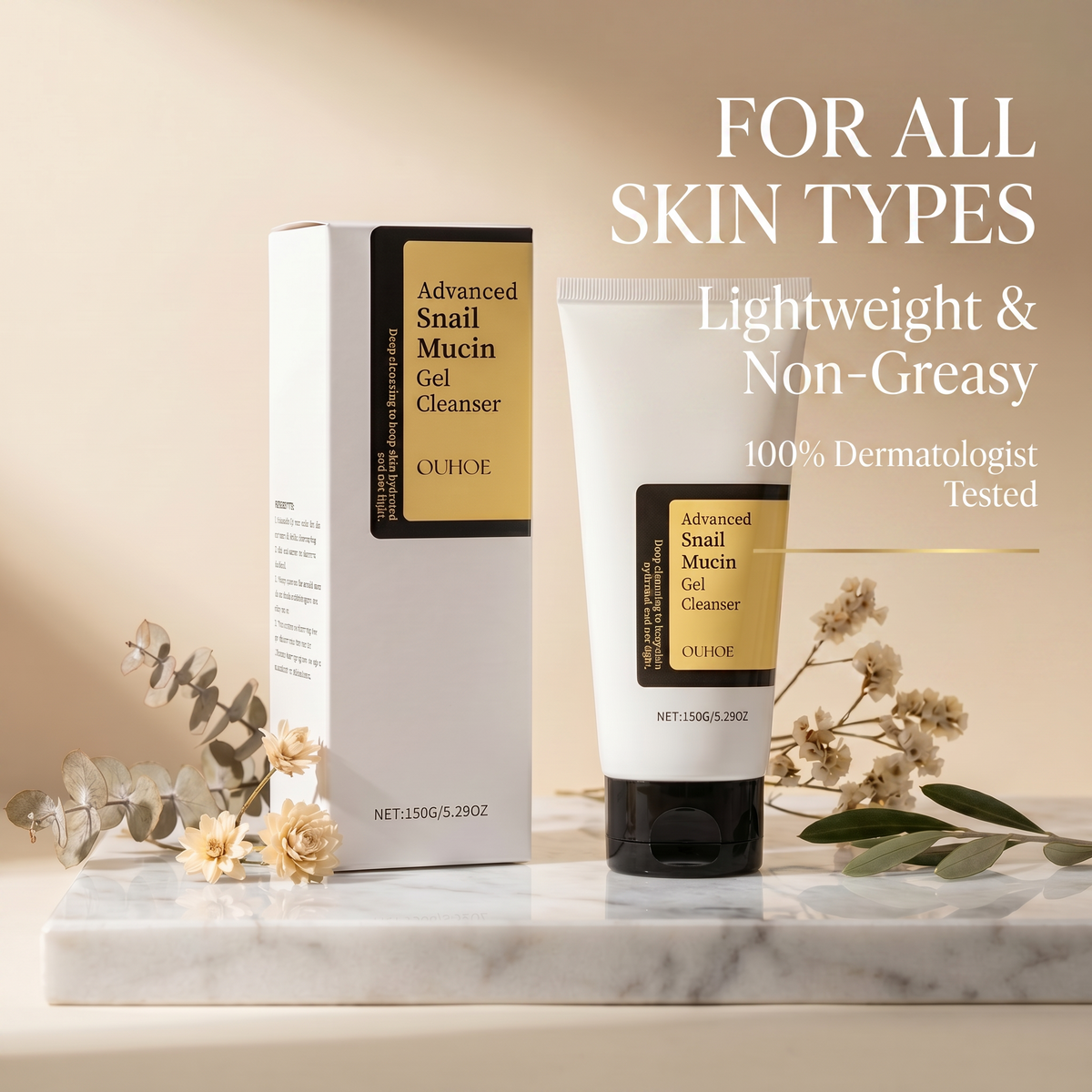 For All Skin Types - Lightweight & Non-Greasy