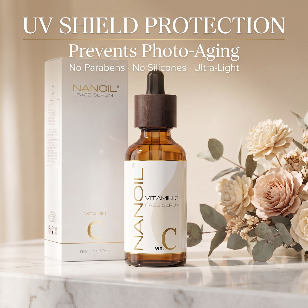 UV Shield Protection - Prevents Photo-Aging