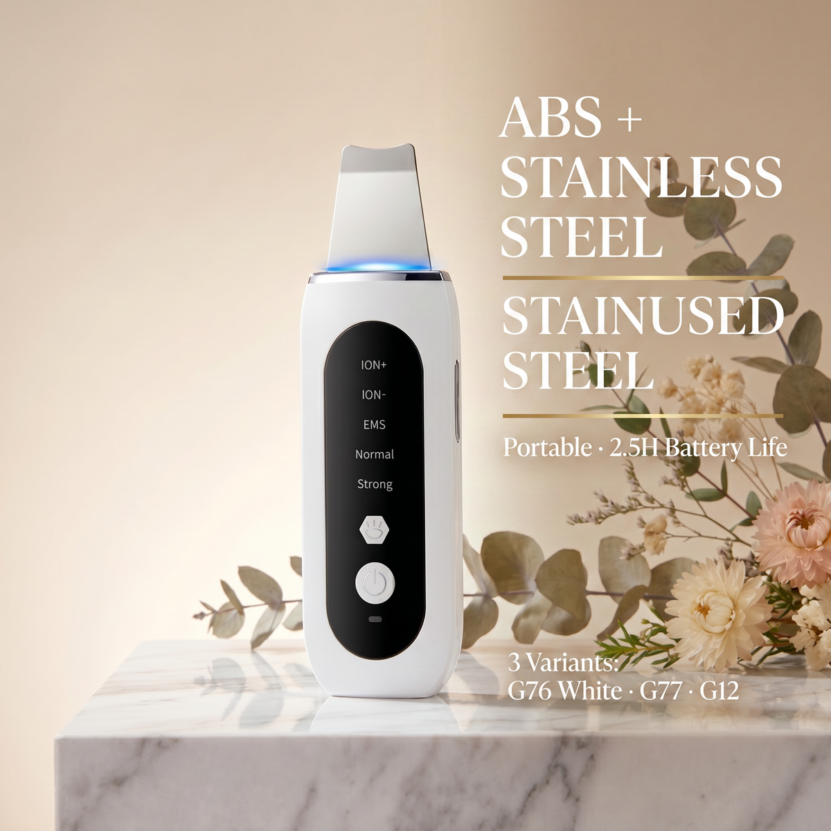 ABS + Stainless Steel - Portable 2.5H Battery