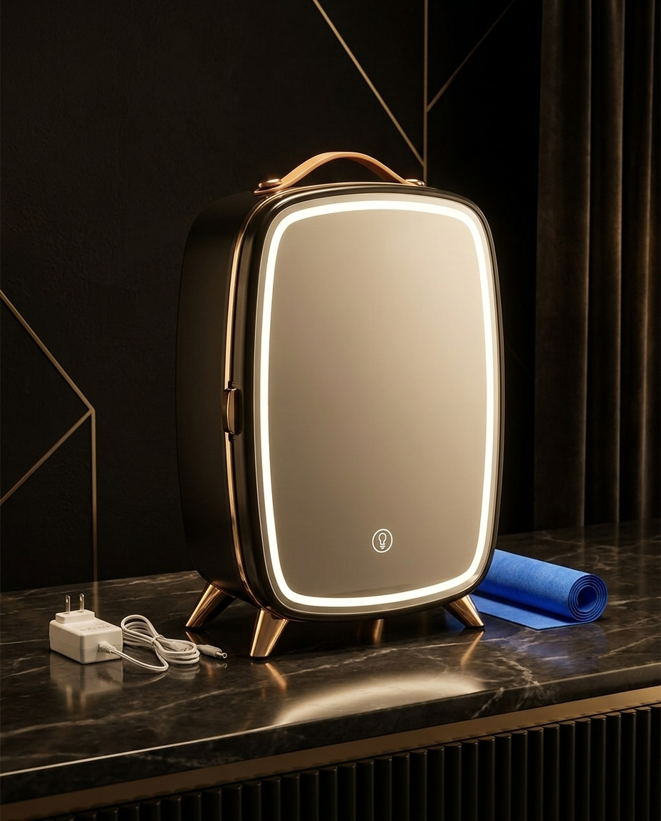 Lumen Mini Beauty Fridge editorial