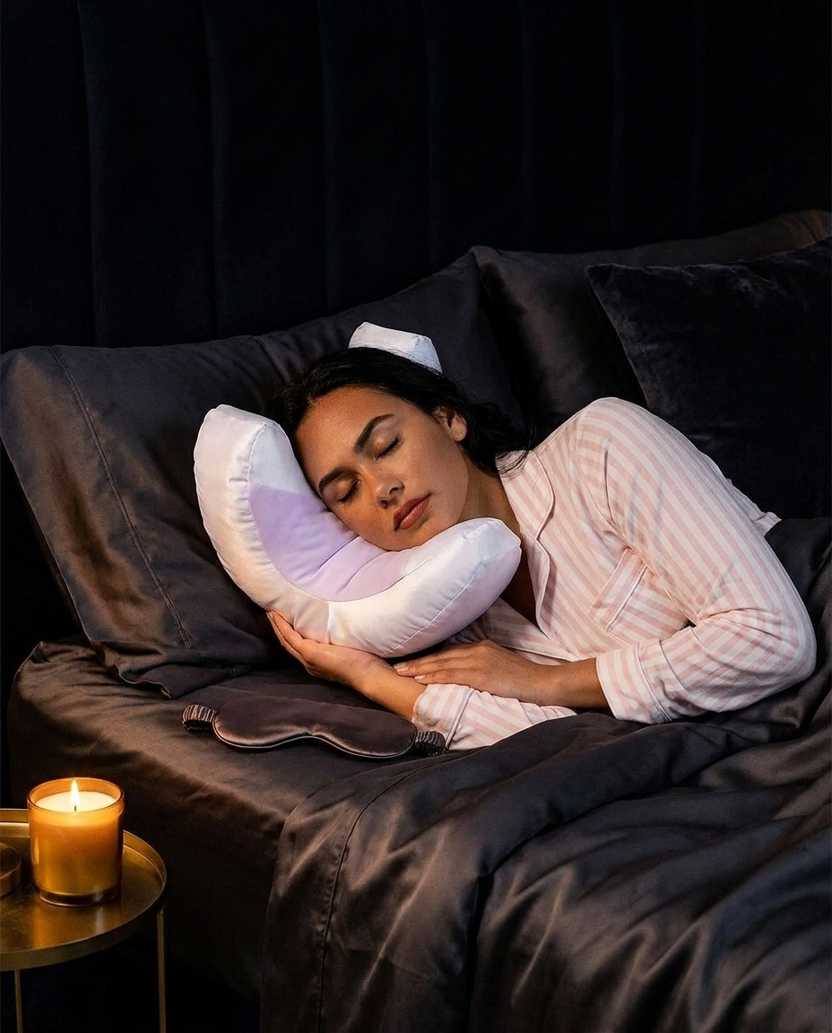 Lumen Beauty Sleep Pillow styled