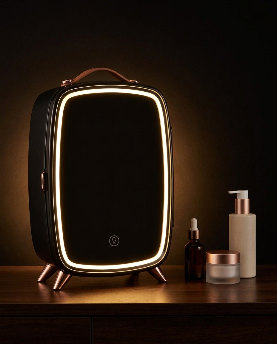 Lumen Mini Beauty Fridge styled